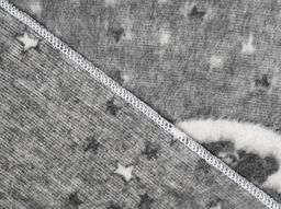 Одеяло 60% п/шерсть жаккард 100*140 " Мишки" цв серый