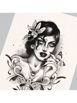 Цена за 2 шт. Переводная тату на тело цветная Пустая душа, 26.1?14.6 см