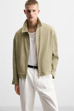 TEXTURED ZIP-UP OVERSHIRT - Zara фото 5