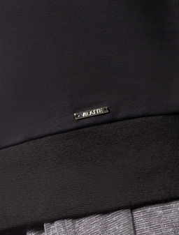 VILATTE / Укороченный джемпер с воротом на молнии из футера-двухнитки  фото 9