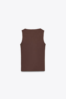 POLYAMIDE TOP WITH WIDE STRAPS - Zara фото 42