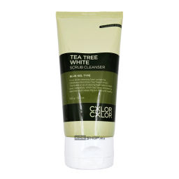 Гель-скраб для лица с экстрактом чайного дерева Tea Tree White Scrub Cleanser Color and Color Dermal, Корея, 150 г Акция