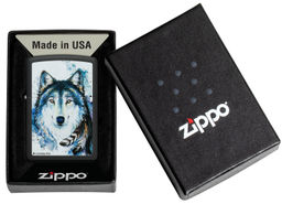 Зажигалка ZIPPO Линдси Киви Хороший волк | Lindsay Kivi Good Wolf Design 48936  фото 6