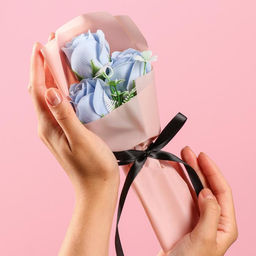 Цена за 2 шт. Букет мыльных роз, синие