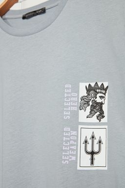 TRENDYOL MAN Lacivert Oversize/Genis Kesim K?sa Kollu Sanat Bask?l? 100% Pamuklu T-Shirt TMNSS21TS3559 - Trendyolmilla фото 9