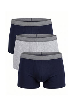Lacivert-Gri Melanj 3l_ Paket Esnek Boxer TMNAW27BX00002