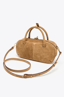 MINI DOUBLE HANDLE SPLIT SUEDE BAG - Zara фото 4
