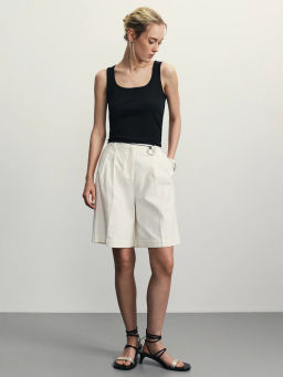 Базовый топ из эластичного хлопка / Zarina фото 2