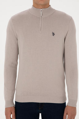Erkek Slim Fit Yar_m Fermuarl_ Ta_ Basic Kazak - U.s. polo assn фото 6