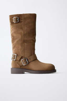 BUCKLED KNEE-HIGH BOOTS - Zara фото 8