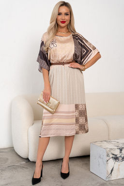 Платье из шелка Амалия (бежевый) Р11-1242/2 - Николь фото 4