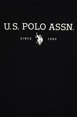 Erkek _ocuk Siyah Bisiklet Yaka Sweatshirt Sepette S_rpriz _ndirim - U.s. polo assn фото 3