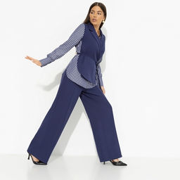Брюки на резинке Создавай настроение (blue) - Charutti фото 2