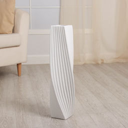 Ваза напольная «Теренс», h=58 см, керамика, белая