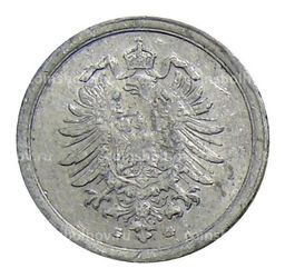 Монета 1 пфенниг 1917 года G Германия