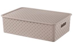 Корзинка с крышкой 7,5 л 35*24,5*10,5 см Береста мокка