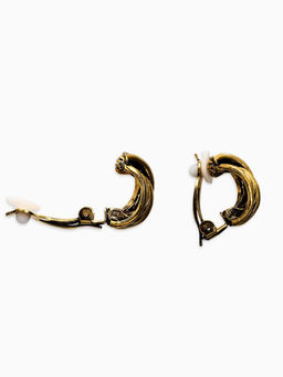 Цена за 2 шт. Клипсы "Винтаж" узел, цвет чернёное золото