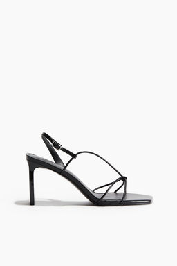 Sandalias de tacon con tiras