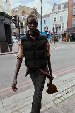 RUBBERISED PUFFER GILET - Zara фото 5