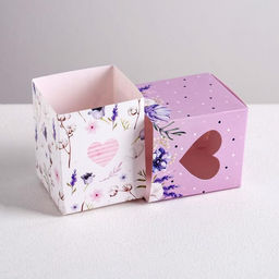 Цена за 5 шт. Коробка бонбоньерка, упаковка подарочная, «С любовью и нежностью», 6 х 7 х 6 см