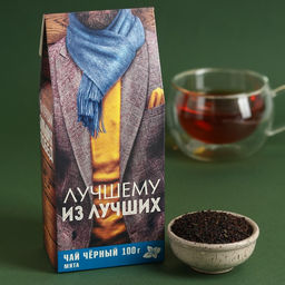 Чай чёрный Лучшему мужчине: с ароматом мяты, 100 г.