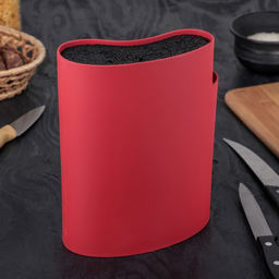 Подставка для ножей и столовых приборов «Нео», 18×11 см, цвет красный