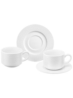 Чайная пара 4 пр. 300 мл 12*9*7 см Белый коралл, фарфор - Elan gallery фото 3