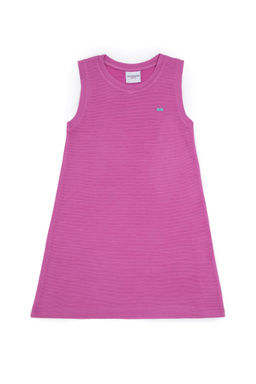 Фиолетовое трикотажное платье без рукавов для девочки Неожиданная скидка в корзине