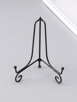 Подставка для тарелки декоративной d=15-18 см «Узорная», металл, 15×9.5 см, чёрная, набор 5 шт.