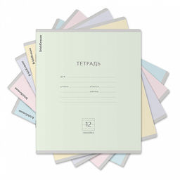 Цена за 280 шт. Тетрадь школьная ученическая ErichKrause Классика Pastel ассорти, 12 листов, косая линейка (в плёнке по 10 шт.) фото 12