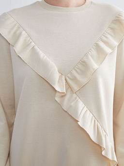 Bisiklet Yaka F?rf?rl? Kad?n Sweatshirt Tunik