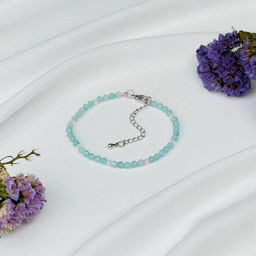 Браслет из Амазонита и Розового кварца 17 см + - Радуга самоцветов фото 2