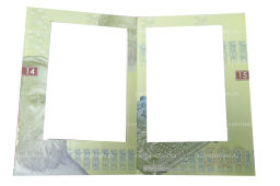 Альбом для 5 бонн номиналом от 5 до 1000 куна 1993 года Хорватия (пробные,неразрезанный лист (б/у)