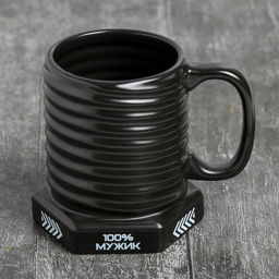 Кружка - болт керамическая 100% мужик, 400 мл - Дорого внимание фото 2