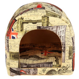 Домик-тоннель с ручкой, 58 х 36 х 36 см, мебельная ткань, микс расцветок - Пижон фото 3