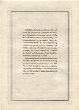 Облигация 4,5% 1000 рейхсмарок 1940 года Германия