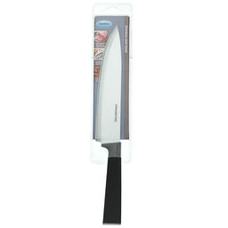 Стефани Нож кухонный 205мм из нержавеющей стали, широкое лезвие, пластмассовая ручка, цвета в ассортименте: розовый, голубой, белый, шоколадный, в блистере (Китай) - Домашняя мода фото 9