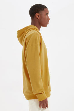 TRENDYOL MAN Beyaz Oversize/Genis Kesim Kapusonlu Etiketli Ici Polar/S?cak Tutan Sweatshirt TMNAW21SW2005 - Trendyolmilla фото 36