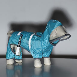 Комбинезон для собак, демисезонный с козырьком, размер М (ДС 32, Ог 45, ОШ 35 см), голубой - Simaland фото 27