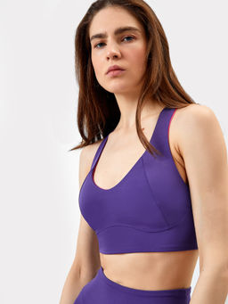 Топ женский спортивный на широких бретелях в фиолетовом цвете - Mark formelle фото 2