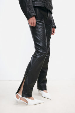 Pantalon motero de piel - H&m фото 4