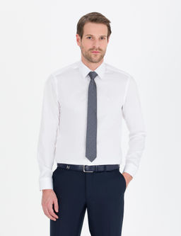 Рубашка Pierre Cardin Beyaz Slim Fit белая с длинным рукавом