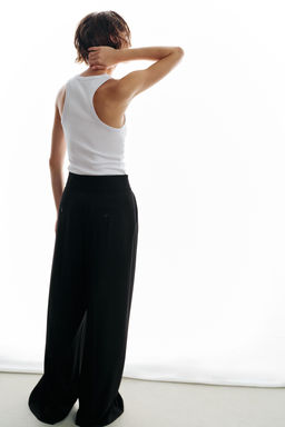 PANTAL?N ANCHO TIRO ALTO / Negro - Zara фото 4