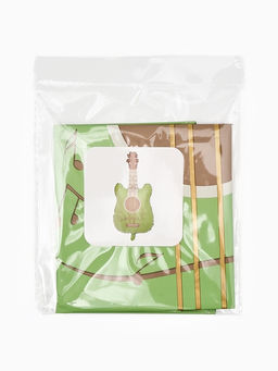 Цена за 3 шт. Воздушный шар фольгированный 35" «Зелёная гитара»