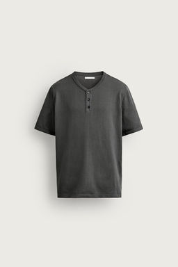 CAMISETA PUNTO CUELLO PANADERO / Plomo - Zara фото 5