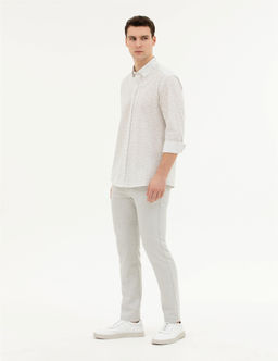 Gri Slim Fit Kanvas Pantolon - Pierre cardin фото 3