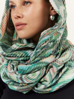 Большой, мягкий, тонкий и очень нежный двусторонний палантин с рисунком - Tantino фото 6