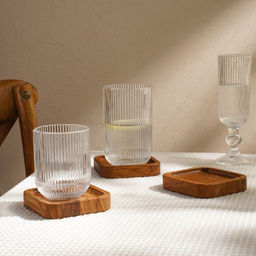 Набор тарелок - подставок SL Home, 10×10×2 см, 3 шт, дуб