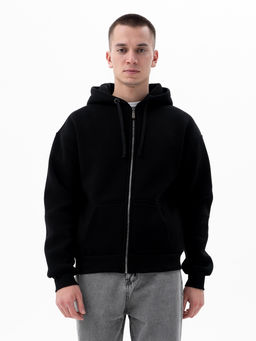 Толстовка футер 3-х нитка начес,черная - Binita фото 2