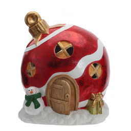 Фигурка декоративная "Домик" с подсветкой (АААх3, н/п) , L29 W32 H37 см, 2в.